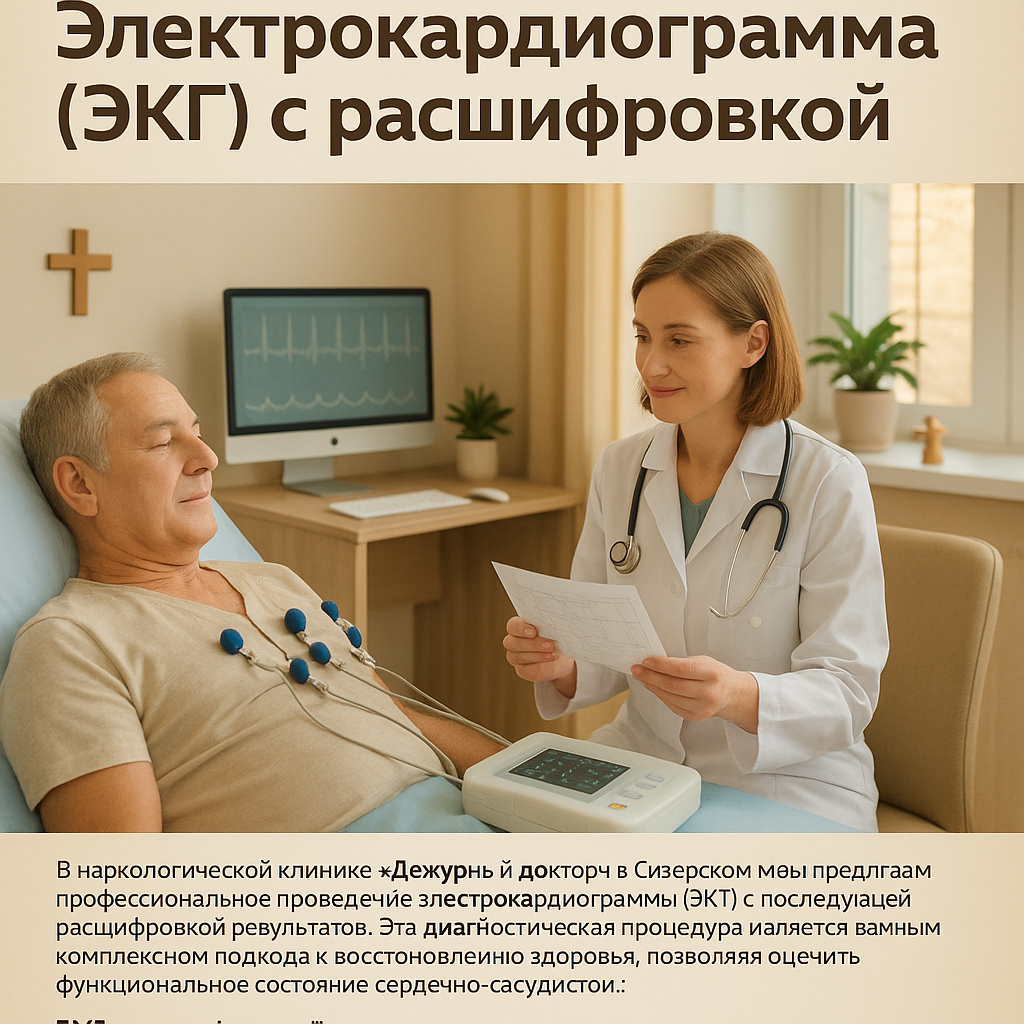 Электрокардиограмма (ЭКГ) с расшифровкой